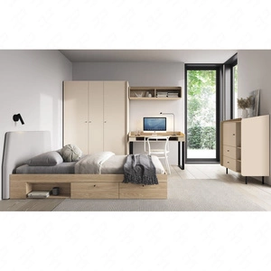 Zestaw mebli Olivio beż piaskowy / dąb olejowany idealna propozycja do pokoju młodzieżowego lub dziecięcego w modnym stylu