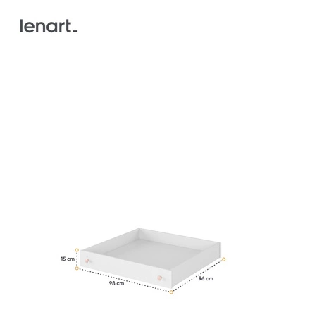 Zestaw mebli Luna biały / różowy eleganckie i stylowe meble do pokoju dziewczęcego o subtelnym wykończeniu modna kolorystyka