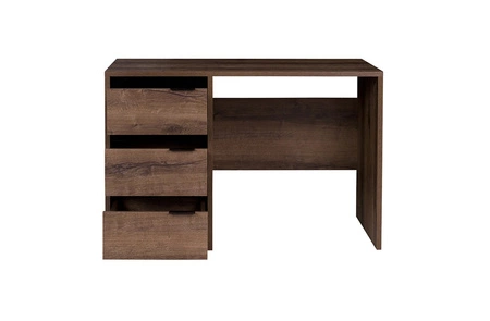 Biurko Denver 120 cm dąb monastery / czarny połysk nowoczesne biurko szufladami idealne do pokoju nastolatka lub gabinetu