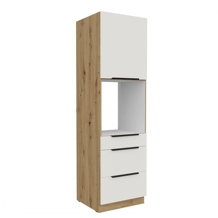 Słupek kuchenny Corato Ar 60 DPS-210 3S 1F szafka z szufladami do zabudowy piekarnika fronty wykonane w technologii anti fingerprint