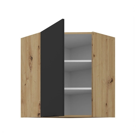 Szafka kuchenna narożna wisząca Alatri Ar 60x60 GN-72 1F odporna na uszkodzenia wykończenie frontów w technologii anti fingerprint