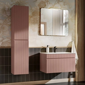 Zestaw mebli łazienkowych Iconic antyczna róża stylowe meble do łazienki z ryflowaniami odporne na działanie czynników zewnętrznych