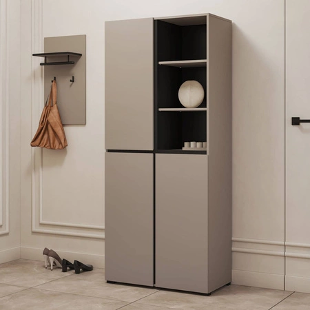 Wieszak ścienny Cross 40 cm ciemny beżowy nowoczesny design funkcjonalny dodatek do przedpokoju klasyczna konstrukcja