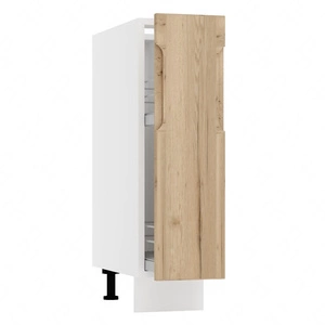 Szafka kuchenna cargo Zova D20 CARGO biały / dąb halifax szafka z funkcjonalnym koszem cargo odporna na uszkodzenia frezowany uchwyt