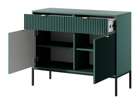 Komoda z szufladami Lovro 104 cm pastelowy zielony nowoczesny design zachwyci miłośników wyrazistych wnętrz