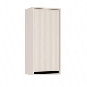 Szafka wisząca Osaka 46 cm beżowa / czarna minimalistyczny design stylowa witryna do salonu gustowny ryflowany front