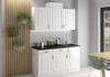 Zestaw mebli kuchennych Snow 150 cm szafki doskonale prezentują się we wnętrzach skandynawskich klasycznych oraz nowoczesnych