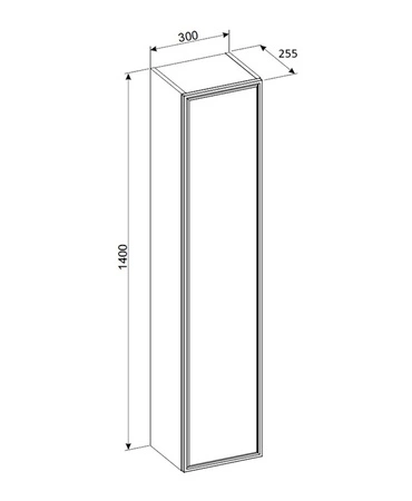 Zestaw mebli łazienkowych Talia czarny / dąb casella eleganckie szafki w stylu klasycznym subtelne frezowane ramki na frontach