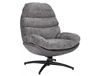 Fotel Giselle szary / szara ekoskóra funkcjonalny oraz nowoczesny fotel obrotowy z metalowymi nogami komfortowy podczas wypoczynku