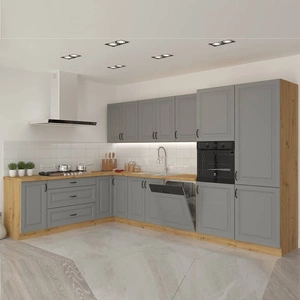 Zestaw mebli kuchennych narożny Kea 210x350 cm idealny do wnętrz w stylu skandynawskim klasycznym i nowoczesnym