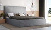 Łóżko tapicerowane Lila 180x200 szary popiel stylowe łóżko z pojemnikiem na pościel wygodny zagłówek zachwyca eleganckim designem