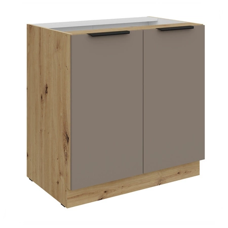 Szafka kuchenna stojąca z półką Fiuggi Ar 80 D 2F BB szafka odporna na uszkodzenia wykończenie frontów w technologii anti fingerprint