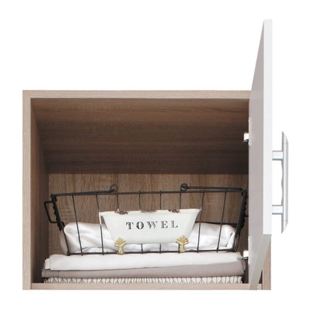 Nadstawka do szafy Caspe 50 cm dąb artisan nowoczesny design wykończenie ABS oraz czarne uchwyty