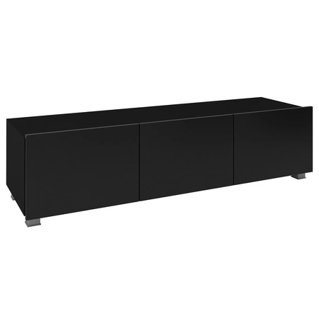 Zestaw mebli Apulia XXI czarny połysk wyjątkowo stylowa meblościanka do salonu proste bryły wpisujące się w każde wnętrze