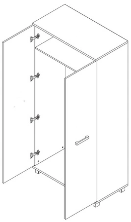 Szafa Maximus 100 cm dąb catania nowoczesny design mebla wysoka jakość wykonania obrzeża szafy wykończone specjalną okleiną