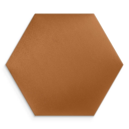 Panel tapicerowany Heksagon 30x26 cm miodowy stylowy panel ścienny welurowa tkanina modna dekoracja każdego wnętrza