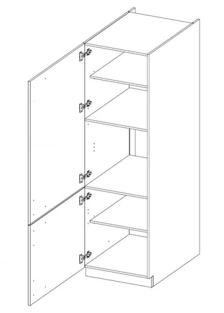 Zestaw mebli kuchennych narożny Nalo 230x370 cm fronty w połysku styl szafek dopasuje się do wnętrza każdej kuchni