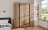 Szafa Kastano 200 cm dąb evoke stylowy design metalowe uchwyty krawędziowe idealna szafa do sypialni pojemne szuflady