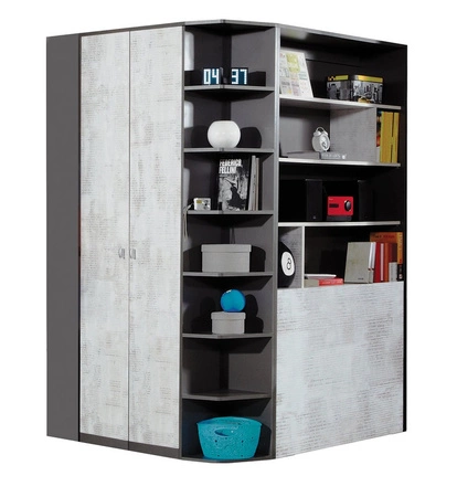 Zestaw mebli Tablo 5 grafit / enigma idealna propozycja do pokoju dziecięcego lub młodzieżowego w oryginalnej kolorystyce