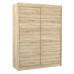 Szafa przesuwna Donna 150 cm dąb sonoma jasny funkcjonalna szafa o uniwersalnym designie doskonała propozycja do przedpokoju