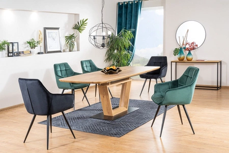 Krzesło tapicerowane Lilia czarne nowoczesne oraz funkcjonalne krzesło kubełkowe z metalowymi nogami