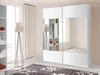 Szafa przesuwna Lipia 175 cm biała nowoczesny design szafy z lustrem oraz aluminiowe prowadnice drzwi