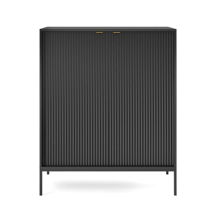 Komoda Lovro 104 cm czarna nowoczesny design zachwyci miłośników wyrazistych wnętrz