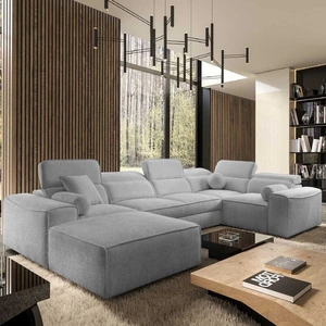 Narożnik z funkcją spania Viano IV jasny szary lewostronny designerski narożnik idealnie wpisujący się w nowoczesne aranżacje