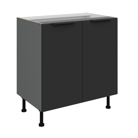 Szafka kuchenna stojąca z półką Alatri Ant 80 D 2F BB szafka odporna na uszkodzenia wykończenie frontów w technologii anti fingerprint