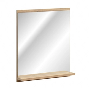Lustro łazienkowe Nova 50 cm dąb coast evoke eleganckie lustro z półką idealnie zaaranżuje przestrzeń nad umywalką