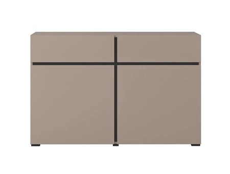 Komoda z szufladami Cross 119 cm ciemny beżowy nowoczesny design idealna komoda do salonu sypialni lub biura prosta forma