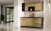 Zestaw mebli kuchennych Crotone 180 cm eleganckie szafki kuchenne o subtelnej i naturalnej kolorystyce idealny zestaw do małej kuchni