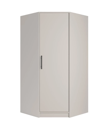 Szafa narożna Caspe beżowa nowoczesny design wykończenie ABS oraz aluminiowe uchwyty