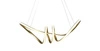 Lampa wisząca Bend II złota 24W 3000K designerska lampa LED o finezyjnej formie w nowoczesnym stylu idealne dopełnienie salonu lub sypialni