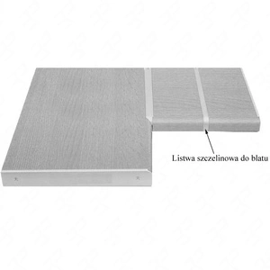 Listwa szczelinowa do łącznie blatów kuchennych 38mm aluminiowa