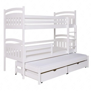 Łóżko piętrowe Gabi 3 osobowe 90x200 cm idealne do pokoju dziecka zapewnia wygodne miejsce do spania nie zajmując dużej powierzchni