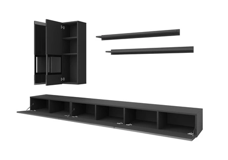 Meblościanka Baros schiefer modernistyczny design idealnie wkomponuje się do każdego wnętrza