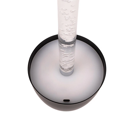 Lampka nocna Lava czarna 3W 3000K stylowa lampa stołowa o wielu zastosowaniach częściowo transparentna konstrukcja