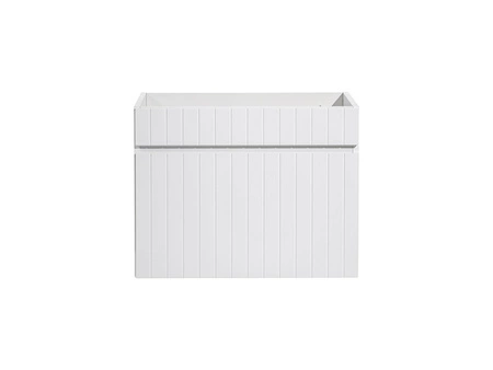 Szafka pod umywalkę Iconic 60 cm biała starannie wykonana szafka z szufladą odporna na działanie wilgoci ozdobne pionowe ryflowania