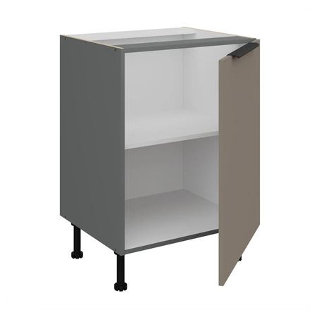 Zestaw mebli kuchennych Fiuggi Ant 300 cm stylowe szafki kuchenne z frontami wykonanymi w technologii anti fingerprint metalowe uchwyty