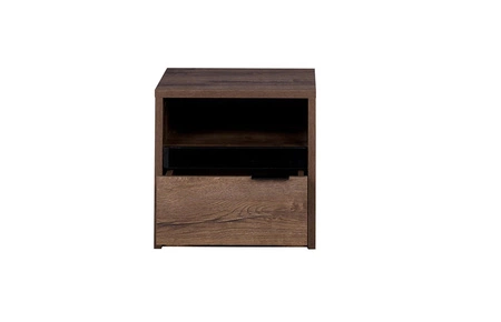 Zestaw mebli do sypialni Denver dąb monastery / czarny połysk ponadczasowy design komplet mebli do sypialni wysoka jakość wykonania