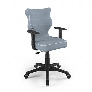 Krzesło do biurka Duo arktyczny błękit dopasowane do wzrostu 159-188 cm ergonomiczne krzesło obrotowe z regulowanymi podłokietnikami