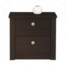 Szafka nocna z szufladami Finezja dąb sonoma czekolada funkcjonalny mebel do sypialni lub pokoju młodzieżowego