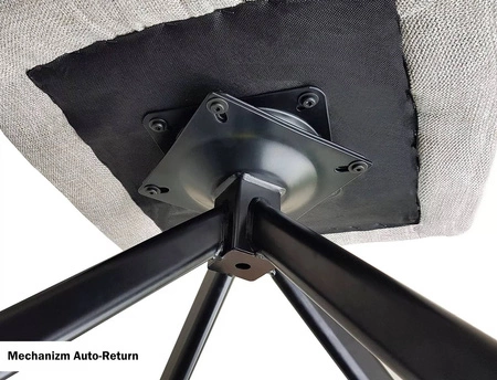 Krzesło tapicerowane Notti Brego oliwkowe nowoczesne krzesło obrotowe z metalowymi nogami stylowe krzesło kubełkowe