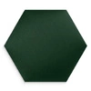 Panel tapicerowany Heksagon 30x26 cm butelkowa zieleń stylowy panel ścienny welurowa tkanina modna dekoracja każdego wnętrza