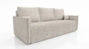 Kanapa rozkładana Bianco jasny beż funkcjonalna sofa do salonu o nowoczesnym minimalistycznym designie wykonana z tkaniny typu boucle