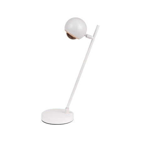 Lampka nocna Globe biała 5W 3000K elegancki design metalowy korpus regulowane ramię idealna propozycja oświetlenia do biura