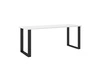 Stół Taunton 185x67 cm biały / czarny prosta forma mebla wzbogacona o stylowe czarne nogi w stylu loftowym blat odporny na rozlanie cieczy