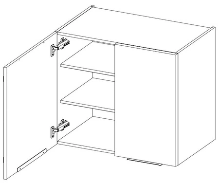 Szafka kuchenna wisząca Vanimo 80 G-72 2F szafka odporna na parę wodną wysoką temperaturę i rozlaną ciecz