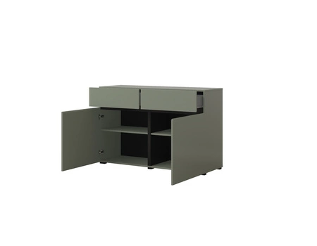 Komoda z szufladami Cross 119 cm zielona nowoczesny design idealna komoda do salonu sypialni lub biura prosta forma